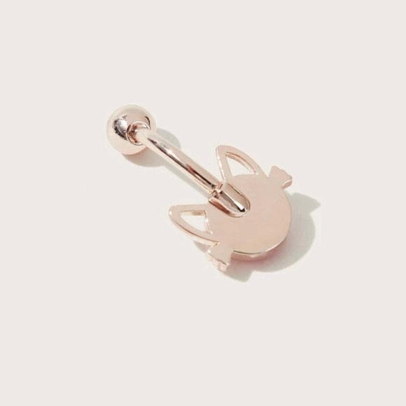 ROMWE Anime Cubic Zirconia Cat Head Decor Navel Belly Ring 14g NWT - Picture 4 of 5